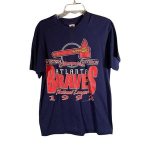 MLB‎ Atlanta Braves 1992 Western Division Champions Shirt Medium Vintage NWT